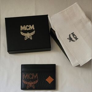 MCM Black and Brown Card Holder
